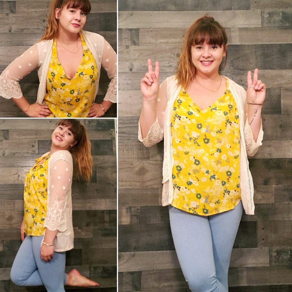 Floral embroidered cardigan